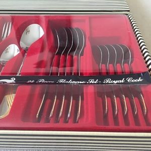 Vintage Dining - Stateless Steel Silver 24 Piece Set Vintage Dining - Stateless Steel Silver 24 Piece Set